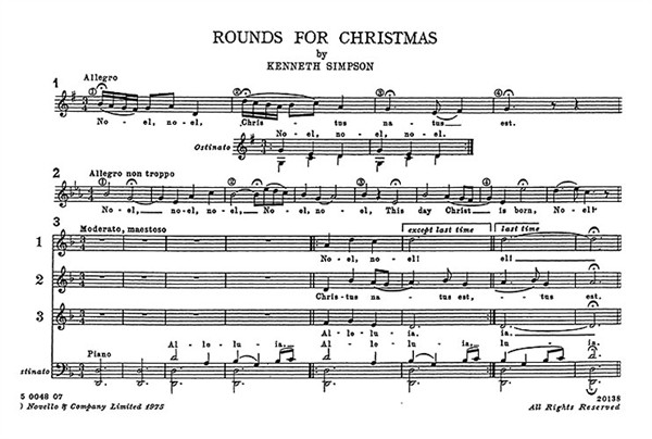 Simpson: Rounds For Christmas for Unison Voices