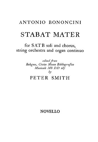 Giovanni Bononcini: Stabat Mater (Vocal Score)