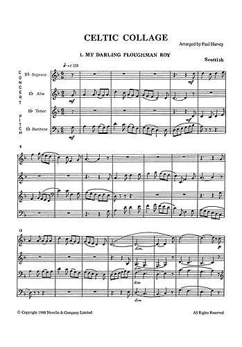 Paul Harvey: Celtic Collage For Saxophone Quartet (Score/Parts)