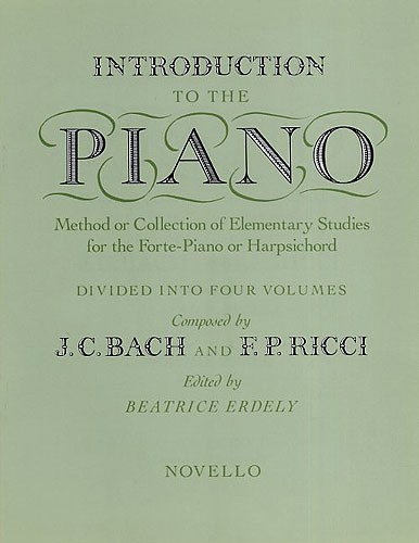 J.C. Bach And F.P. Ricci: Introduction To The Piano Volume Three