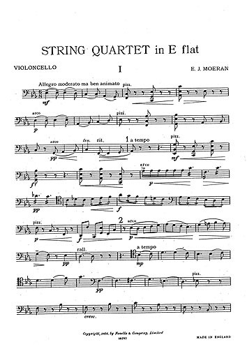 Moeran: String Quartet In E Flat (Parts)