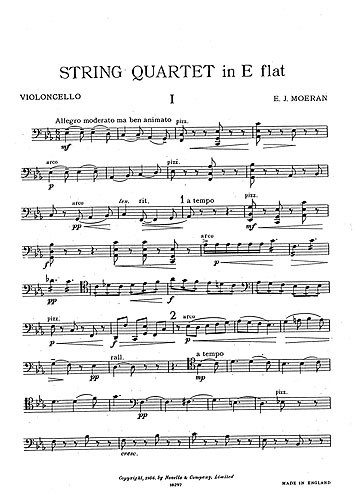 E.J. Moeran: String Quartet In E Flat (Score)