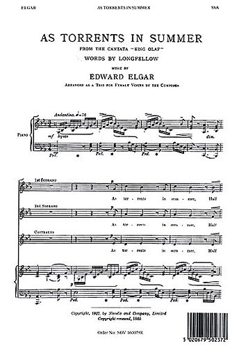 Edward Elgar: As Torrents In Summer (SSA)