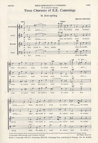 Brian Dennis: Three Choruses Of E.E.Cummings