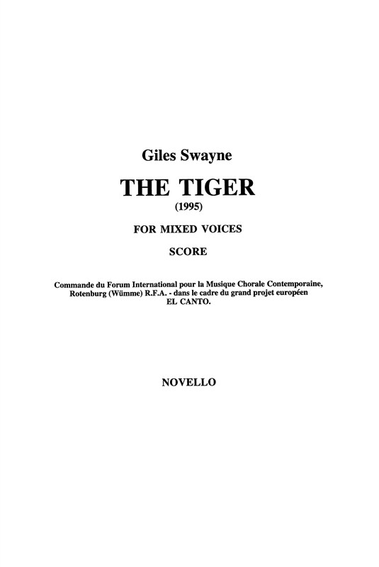 Swayne: The Tiger Op. 68