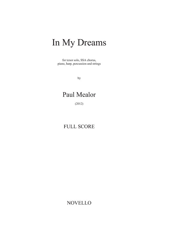 Paul Mealor: In My Dreams (Score)