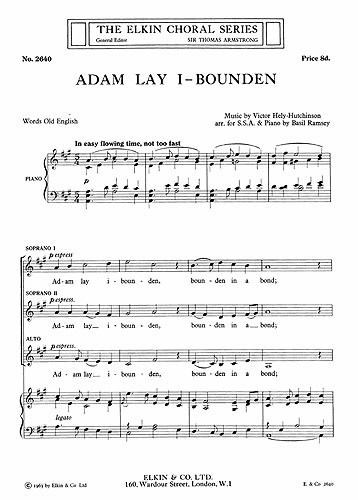 Victor Hely-Hutchinson: Adam Lay I-Bounden