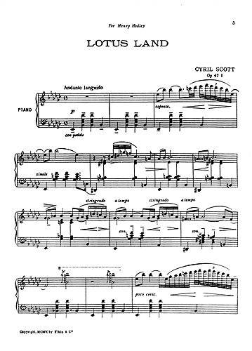 Cyril Scott: Lotus Land Op.47 No.1