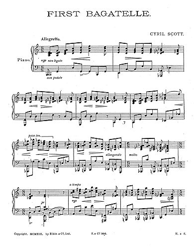 Scott: First Bagatelle for Piano