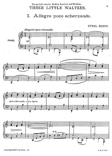 Scott: Three Little Waltzes for Piano