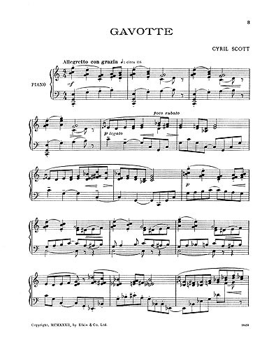 Scott: Gavotte for Piano