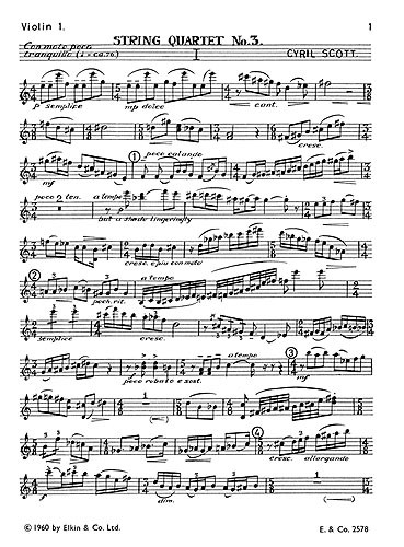 Scott: String Quartet No.3 (Parts)