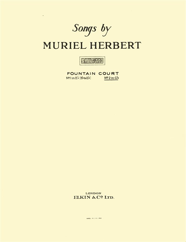 Muriel Herbert: Fountain Court (High Voice/Piano)