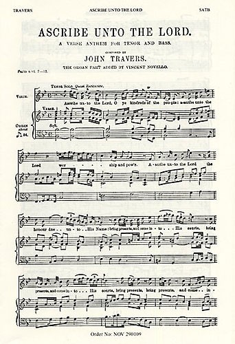 John Travers: Ascribe Unto The Lord