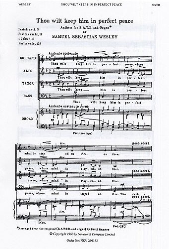 Samuel Sebastian Wesley: Thou Wilt Keep Him (SATB)