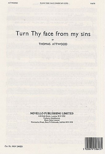 Thomas Attwood: Turn Thy Face From My Sins