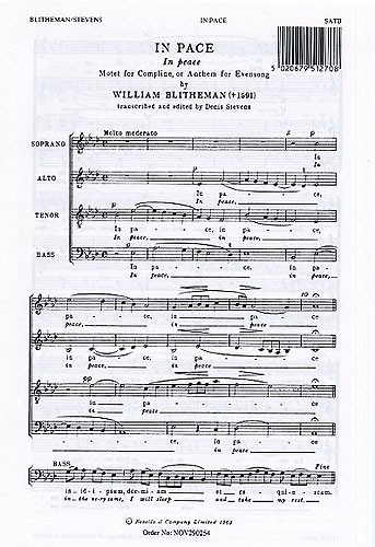 William Blitheman: In Pace (Latin/English)