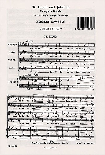 Herbert Howells: Te Deum And Jubilate (Collegium Regale)