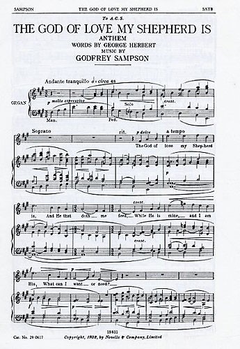 Godfrey Sampson: The God Of Love My Shepherd Is