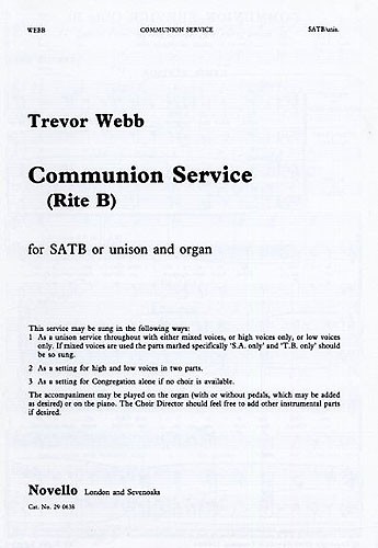 Trevor Webb: Communion Service (Rite B)