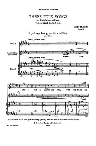 Mccabe: Three Folk Songs