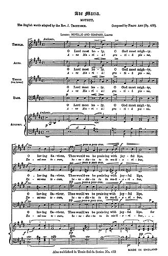 Franz Abt: Ave Maria Op.438
