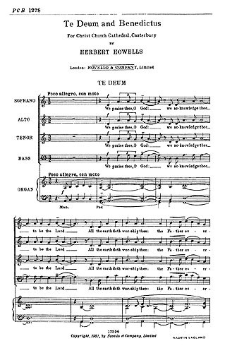 Herbert Howells: Te Deum And Benedictus (Canterbury)