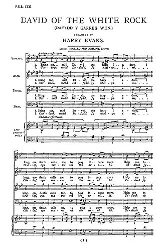 Evans: David Of The White Rock for SATB Chorus