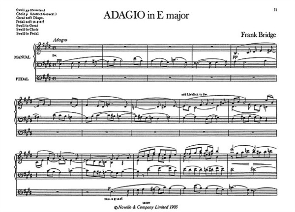 Frank Bridge: Adagio In E For Organ