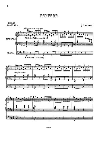 Lemmens: Fanfare for Organ