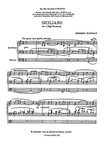 Herbert Howells: Siciliano For A High Ceremony (Organ)