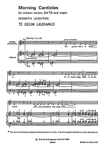 Kenneth Leighton: Te Deum Morning Canticles