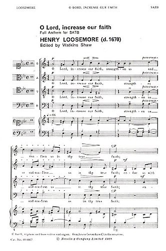 Henry Loosemore: O Lord, Increase Our Faith