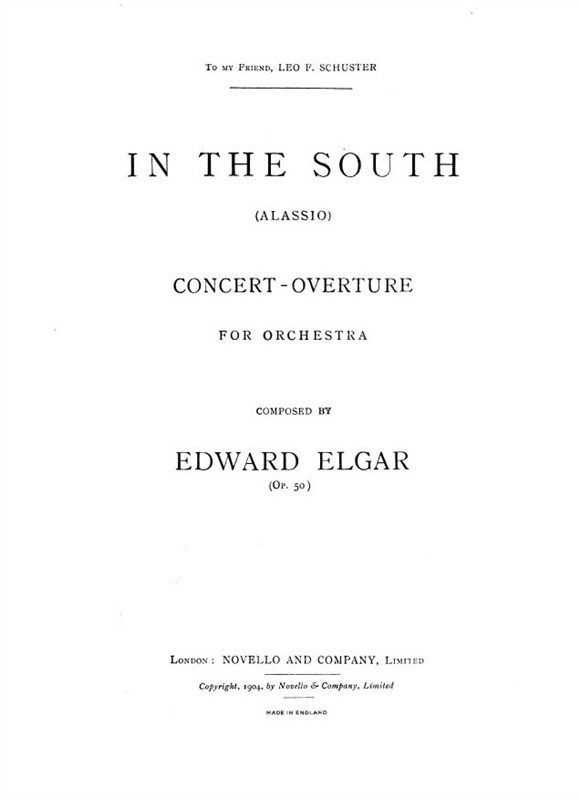 Edward Elgar: In The South Overture (Alassio) - Full Score