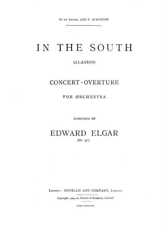 Edward Elgar: In The South Overture (Alassio) - Full Score