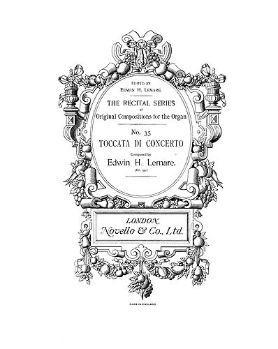 Edwin Lemare: Toccata Di Concerto For Organ