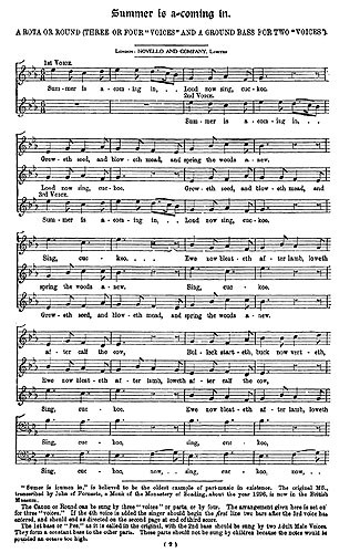 Summer Is A-Coming (3/4-Part Round)