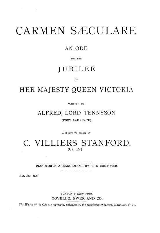 C.V. Stanford: Carmen Saeculare