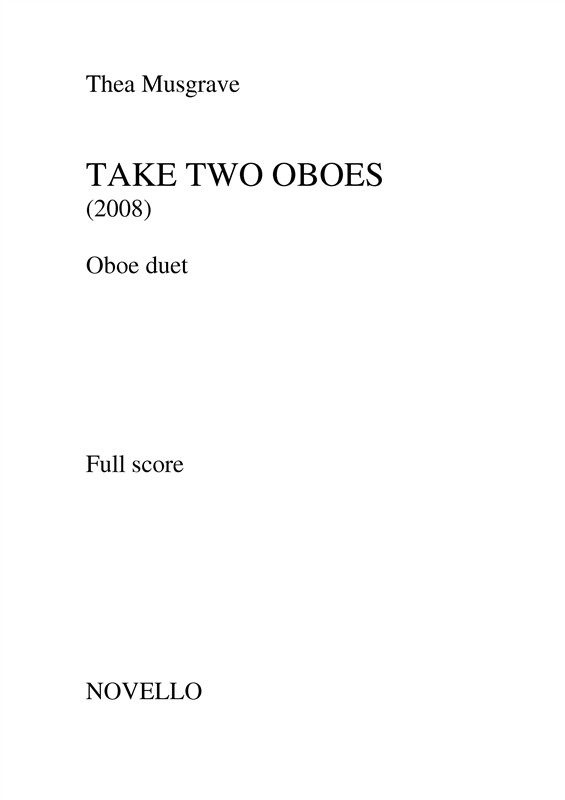 Thea Musgrave: Take Two Oboes (Oboe Duet)