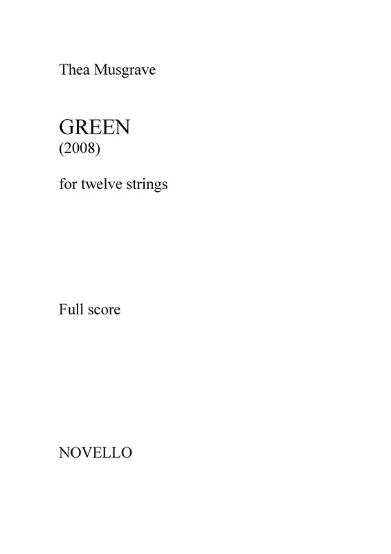 Thea Musgrave: Green for twelve strings (Full Score)