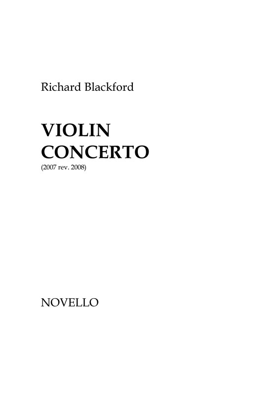 Richard Blackford: Violin Concerto (Score)