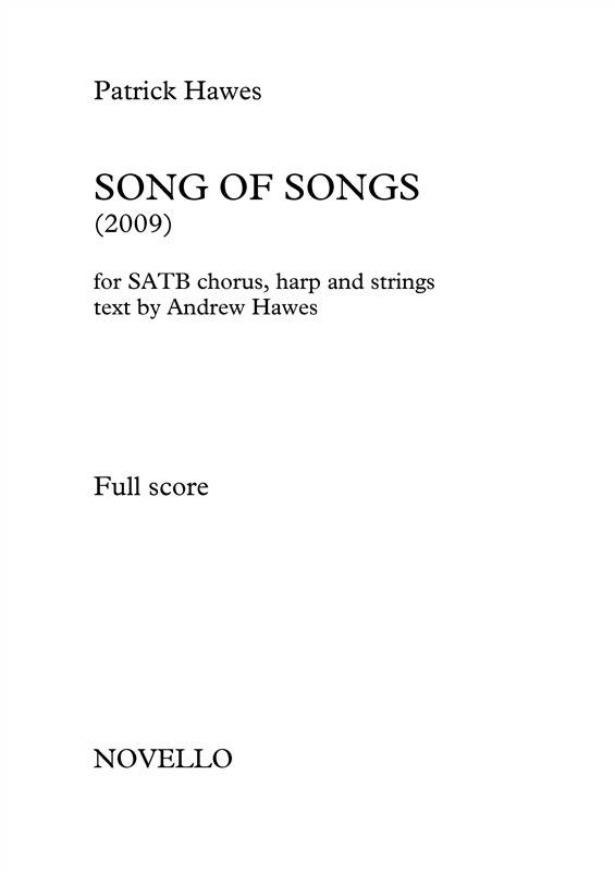 Patrick Hawes: Song Of Songs (Full Score)