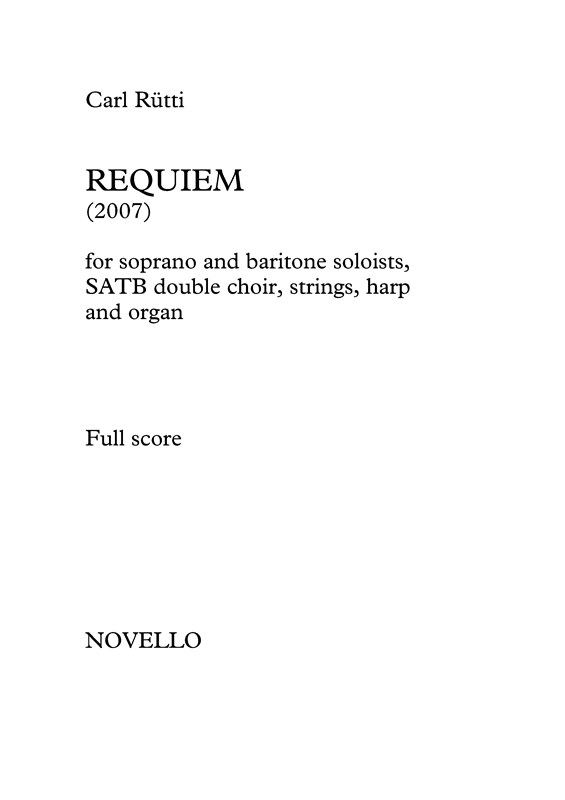 Carl Rtti: Requiem (Vocal Score)