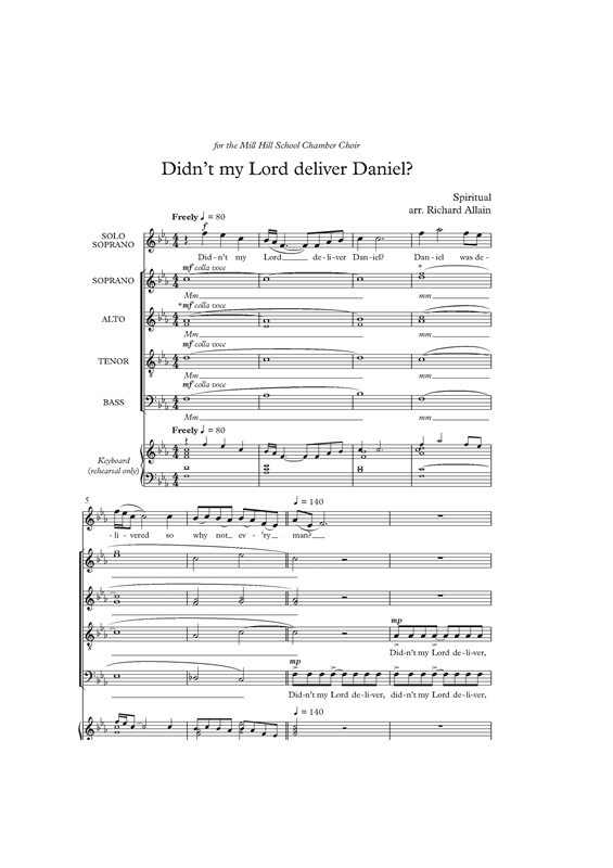 Richard Allain: Didn't My Lord Deliver Daniel?