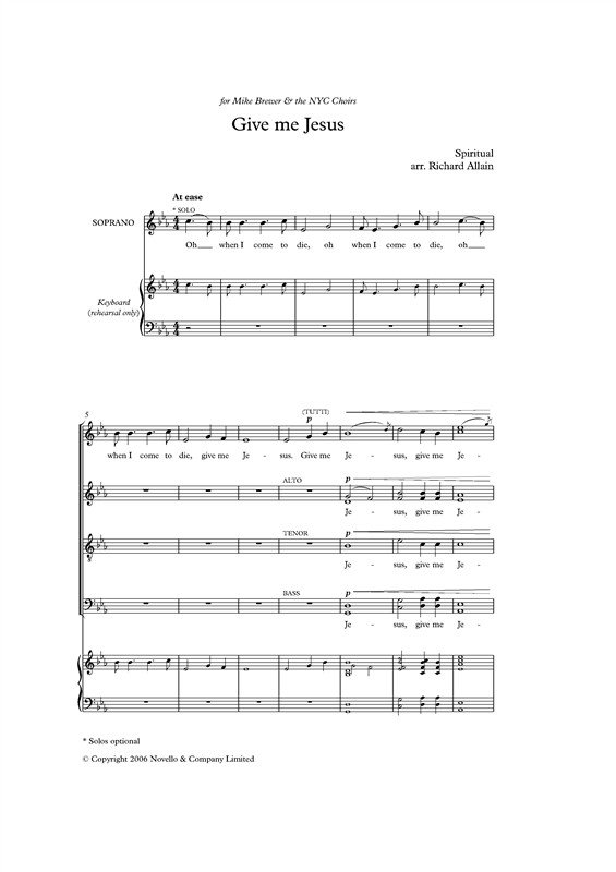 Richard Allain: Give Me Jesus