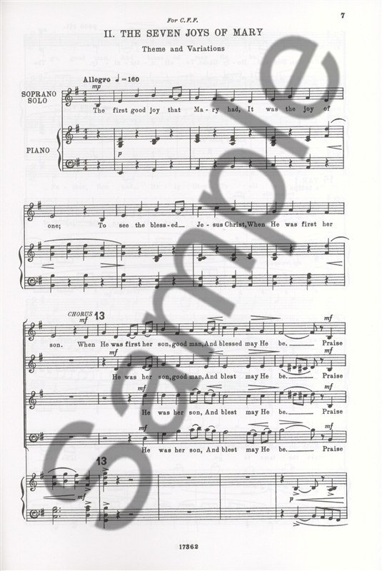 Geoffrey Bush: Christmas Cantata (Vocal Score)