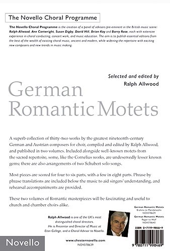 German Romantic Motets - Brahms To Mendelssohn