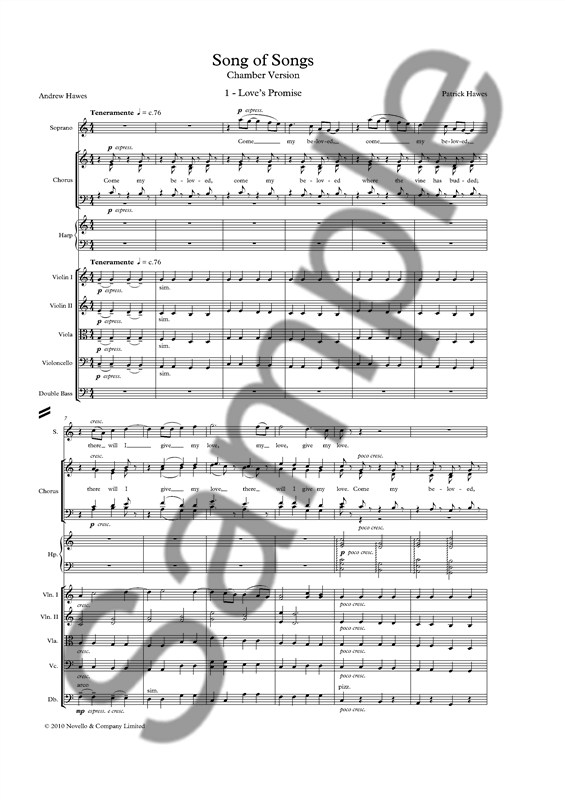 Patrick Hawes: Song Of Songs (Chamber Version)