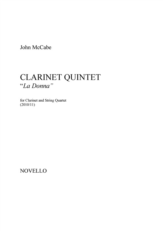 John McCabe: Clarinet Quintet - 'La Donna' (Score)