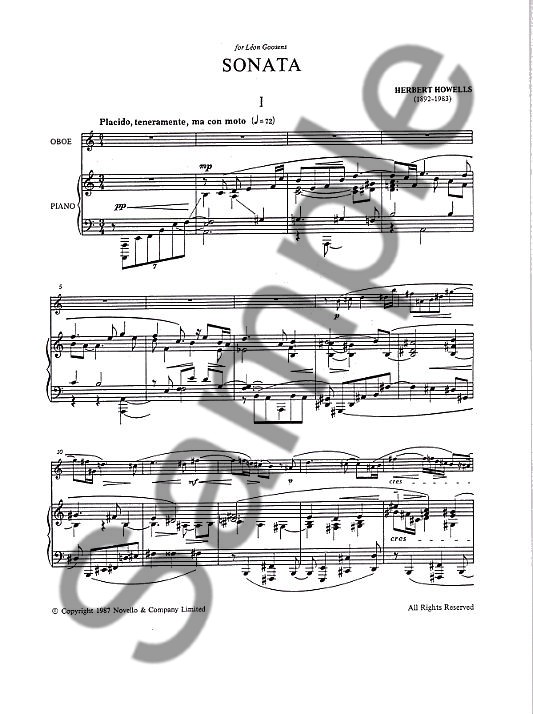 Herbert Howells: Sonata for Oboe and Piano